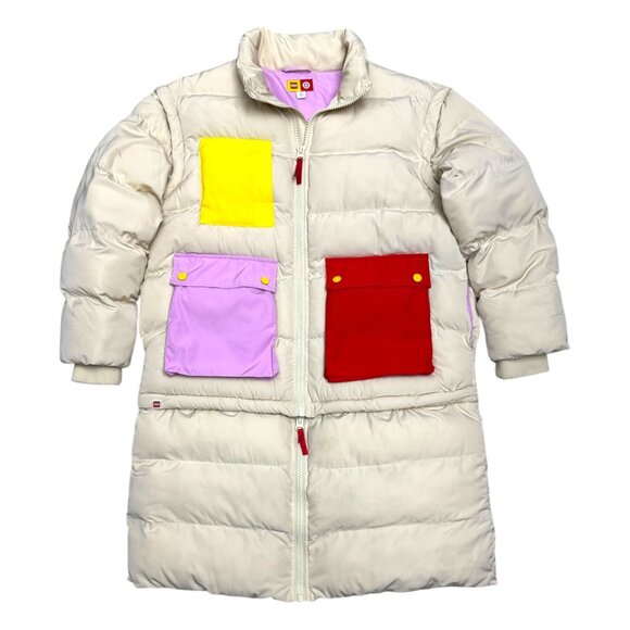 LEGO Deconstructed Winter Puffer Parka Insulated Vest & Coat Womens Small - Picture 2 of 8